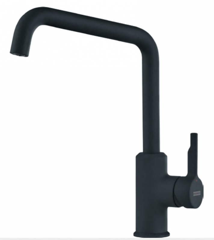 Franke Urban single lever mixer, high pressure fixed spout, black matt, 115.0627.524, 12268