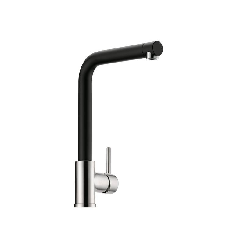 Linea Arco 1 stainless steel finish/black matt, high pressure, 5011256