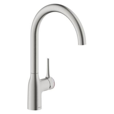 Systemceram KeraDomo MANIA SOFT, single lever mixer, high pressure, 10348, color stainless steel finish