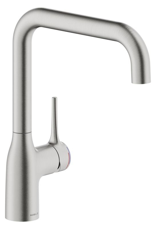 Systemceram KeraDomo MANIA, single lever mixer, high pressure, 10347, color stainless steel finish