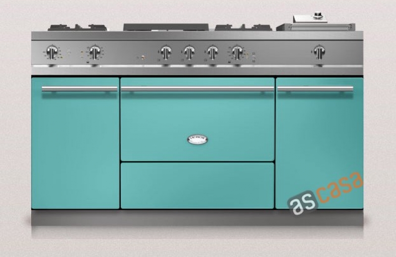 Lacanche Fontenay Modern, cooking station, 150.5 cm, color coral blue, with 5 year guarantee!