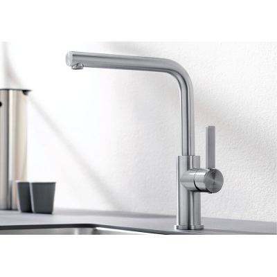 Blanco Lanora-F brushed stainless steel, high pressure fixed spout, 526179