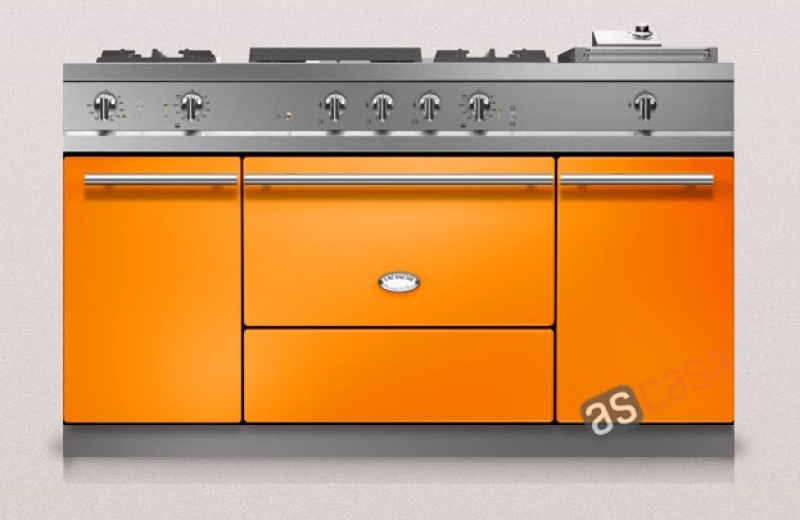 Lacanche Fontenay Modern, cooking station, 150.5 cm, color tangerine, with 5 year guarantee!