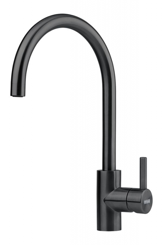 Franke Eos Neo single lever mixer, high pressure fixed spout, stainless steel Industrial Black, 115.0613.590