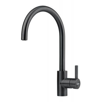 Franke Eos Neo single lever mixer, high pressure fixed spout, stainless steel Industrial Black, 115.0613.590