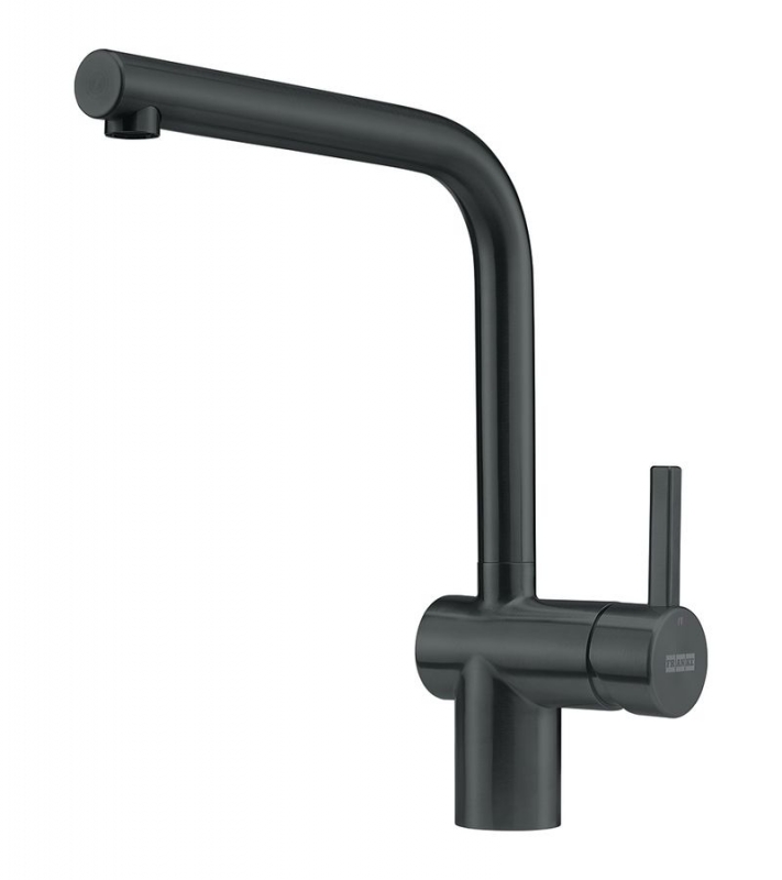 Franke Neo single lever mixer, high pressure fixed spout, stainless steel Industrial Black, 115.0550.424