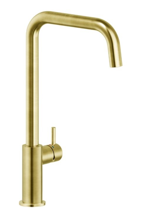 Reginox Leon single lever mixer, fixed spout high pressure, Gold Flax, R35276