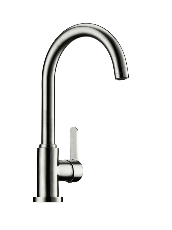 Servizio Portare 3, stainless steel finish, high pressure, single lever mixer, anti-scald, 5021307