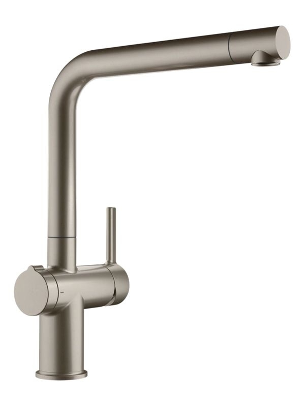 Franke Active L Twist fixed spout, stainless steel look, single lever mixer, 115.0653.504