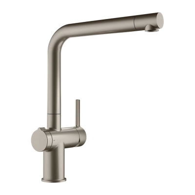 Franke Active L Twist fixed spout, stainless steel look, single lever mixer, 115.0653.504