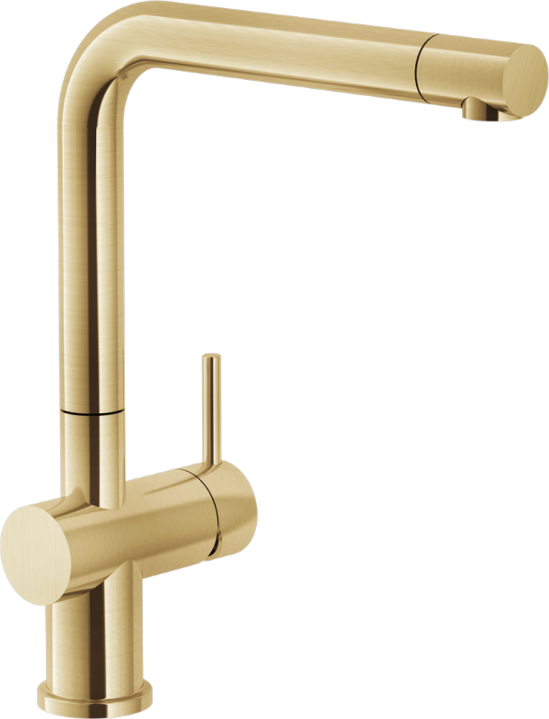 Systemceram LIVE, single lever mixer, high pressure, 10467, color matt gold