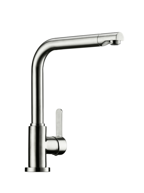 Servizio Portare 1, stainless steel finish, high pressure, single lever mixer, anti-scald, 5021301