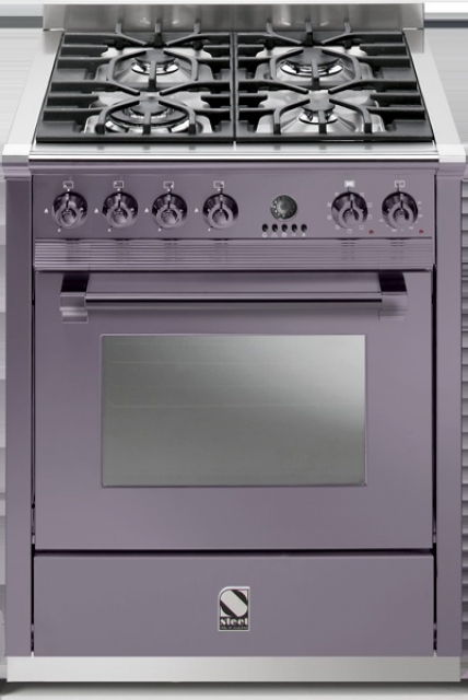 Steel Ascot 70, range cooker, 70 cm, Combisteam, color Ametista, A7F-4AA, with 5 year guarantee!