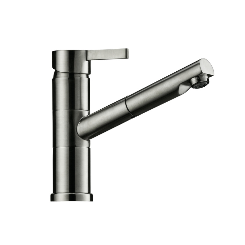 Servizio Lastra 2, stainless steel finish, high pressure, single lever mixer, pull spout, 5021312