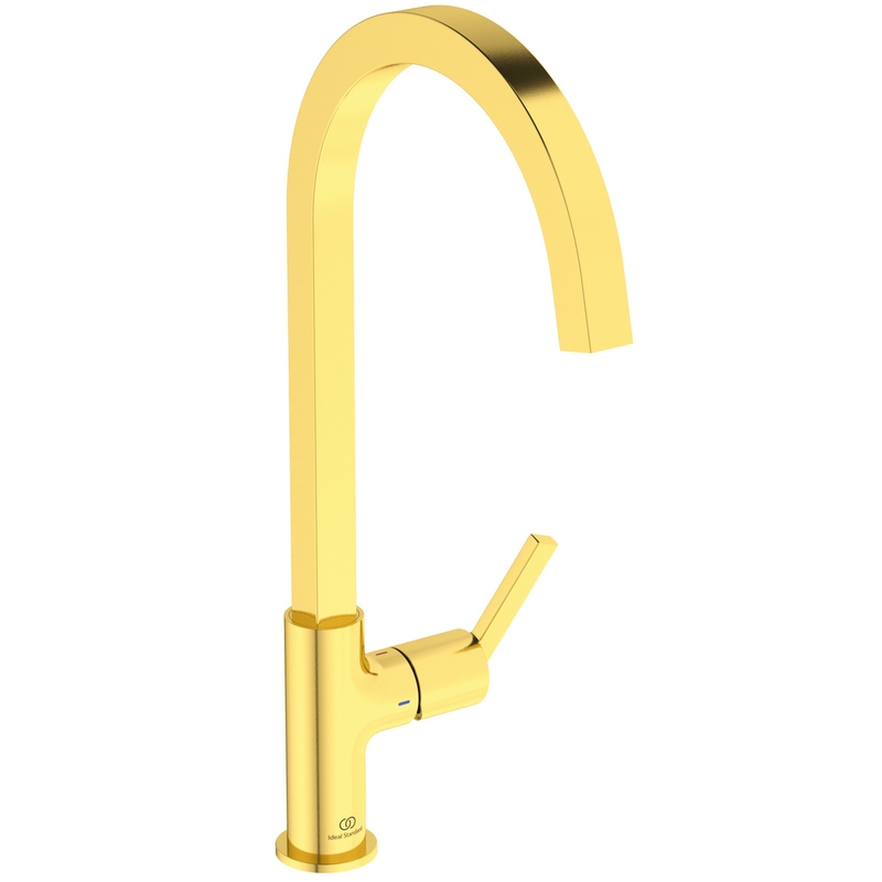 Ideal Standard Gusto E1, brushed gold, single lever mixer, high pressure, 5024176