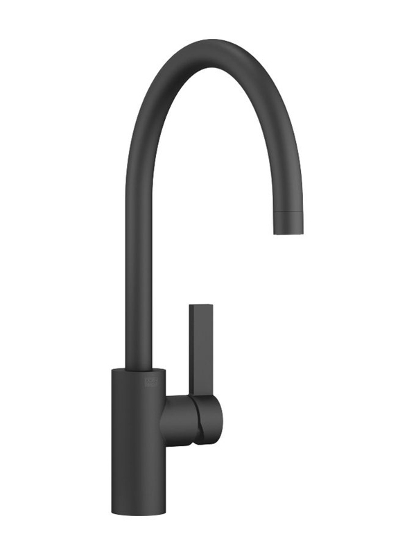 Dornbracht Tara Ultra single lever mixer with fixed spout, high pressure, matt black, 33816875-33