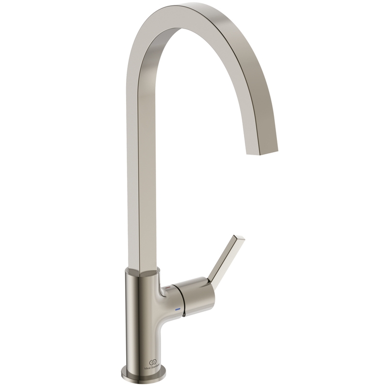 Ideal Standard Gusto E1, stainless steel finish, single lever mixer, high pressure, 5024178