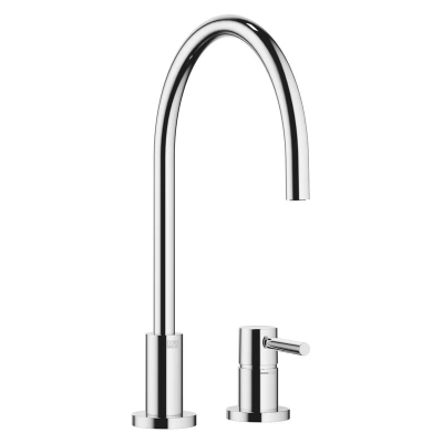 Dornbracht TARA single lever mixer, two-hole mixer with individual rosettes, high pressure, chrome, 32815888-00