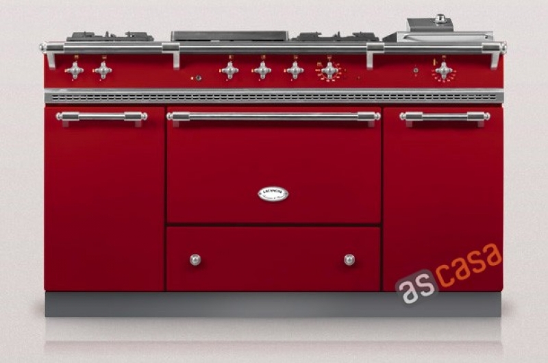 Lacanche Fontenay Classic, cooking station, 150.5 cm, color cherry red, with 5 year guarantee!