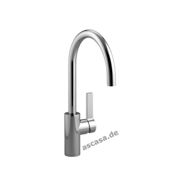 Смеситель Dornbracht Tara Ultra, однорычажный смеситель, стержень, высокое давление, матовая платина, 33805875-06