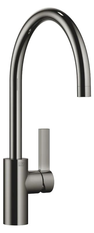 Dornbracht Tara Ultra single lever mixer with fixed spout, high pressure, dark chrome, 33816875-19