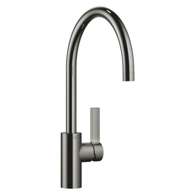 Смеситель Dornbracht Tara Ultra однорычажный с фиксированным изливом, высокое давление, темный хром, 33816875-19