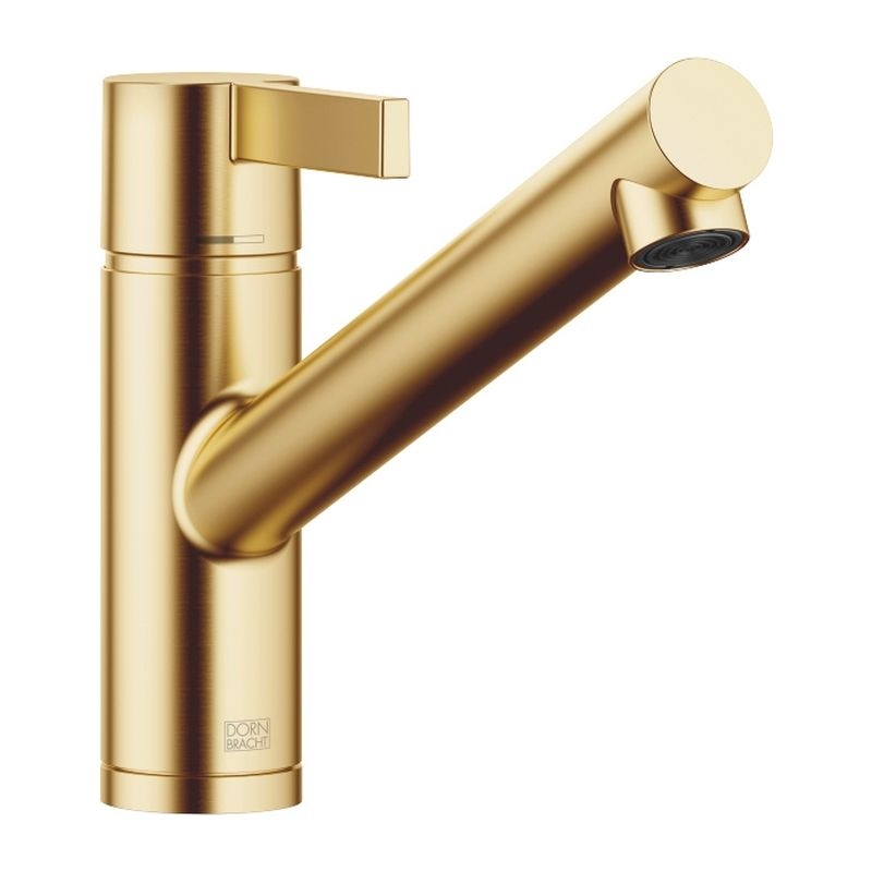 Dornbracht Eno single lever mixer, high pressure, brushed brass, 33800760-28