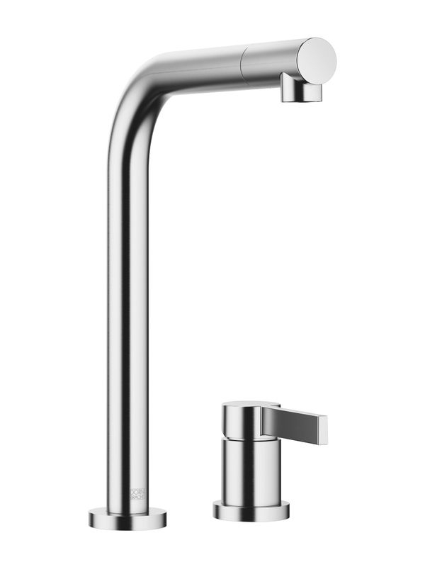 Dornbracht Elio single lever mixer, two-hole mixer, high pressure, brushed chrome, 32800790-93