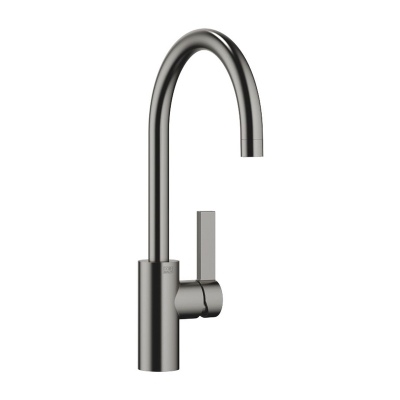 Dornbracht Tara Ultra single lever mixer with handle lever on the right, high pressure, dark platinum brushed, 33826875-99