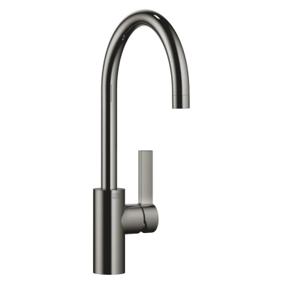 Dornbracht Tara Ultra single lever mixer with handle lever on the right, high pressure, dark chrome, 33826875-19
