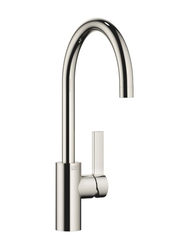 Dornbracht Tara Ultra single lever mixer with handle lever on the right, high pressure, platinum, 33826875-08