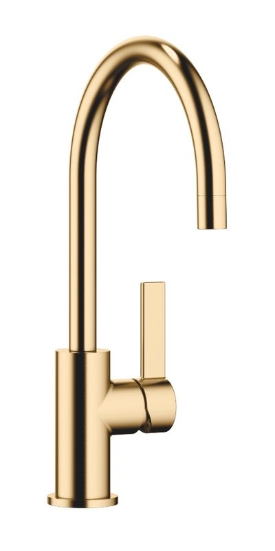 Dornbracht Tara Ultra single lever mixer, bar tap, high pressure, brushed brass, 33805875-28