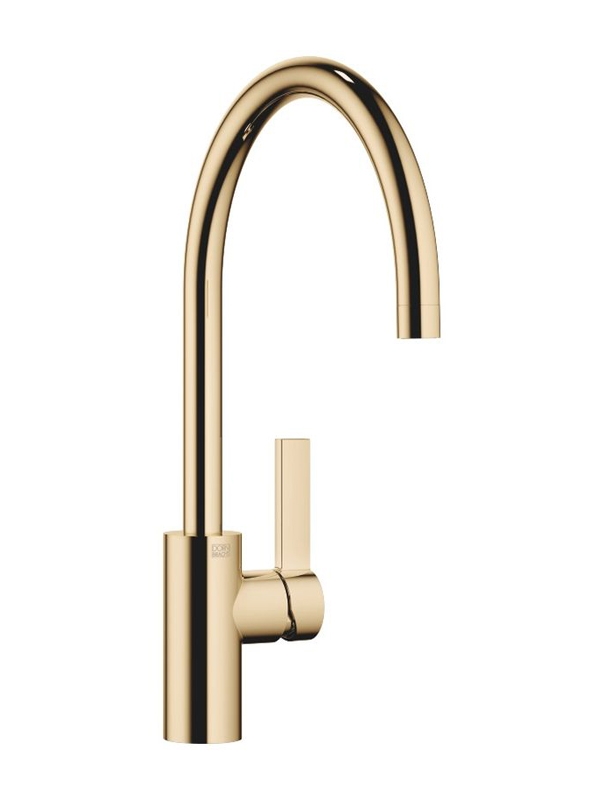 Dornbracht Tara Ultra single lever mixer with fixed spout, high pressure, brass, 33816875-09