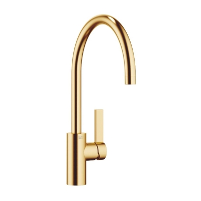 Dornbracht Tara Ultra single lever mixer with fixed spout, high pressure, brushed brass, 33816875-28