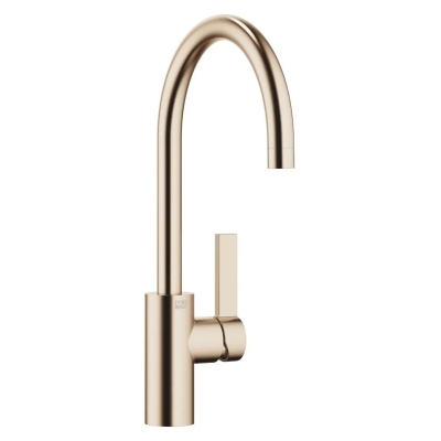 Dornbracht Tara Ultra single lever mixer with fixed spout, high pressure, brushed champagne (22kt gold), 33800875-46