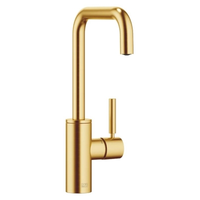 Dornbracht META SQUARE BAR TAP single lever mixer, high pressure, brushed brass (23kt gold), 33805861-28