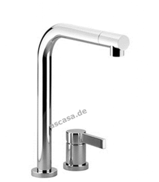 Dornbracht Elio single-lever mixer, two-hole mixer, high pressure, matt platinum, 32800790-06