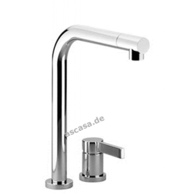 Смеситель Dornbracht Elio однорычажный, смеситель на два отверстия, высокое давление, матовая платина, 32800790-06