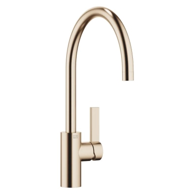 Смеситель Dornbracht Tara Ultra однорычажный с фиксированным изливом, высокое давление, матовое шампанское (золото 22 карата), 33816875-46