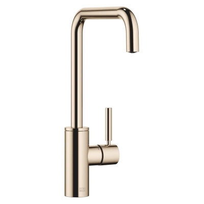 Dornbracht META SQUARE single lever mixer, high pressure, champagne (22kt gold), 33800861-47