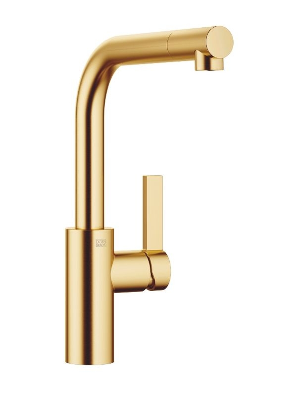 Dornbracht Elio single lever mixer, high pressure, brushed brass, 33800790-28