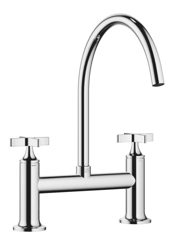 Dornbracht VAIA two-hole bridge mixer for sink/professional shower - chrome, 19825809-00