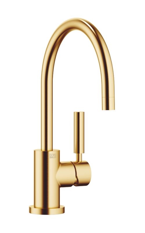 Dornbracht Tara Classic single lever mixer, high pressure, brushed brass, 33800888-28