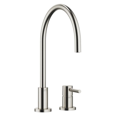 Dornbracht TARA ühe hoovaga segisti, kahe auguga mikser üksikute rosettidega, kõrgsurve, harjatud plaatina, 32815888-06