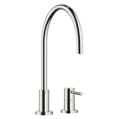 Dornbracht TARA single lever mixer, two-hole mixer with individual rosettes, high pressure, platinum, 32815888-08