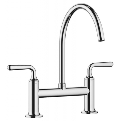 Dornbracht VAIA two-hole bridge mixer for sink/professional shower - chrome, 19815809-00