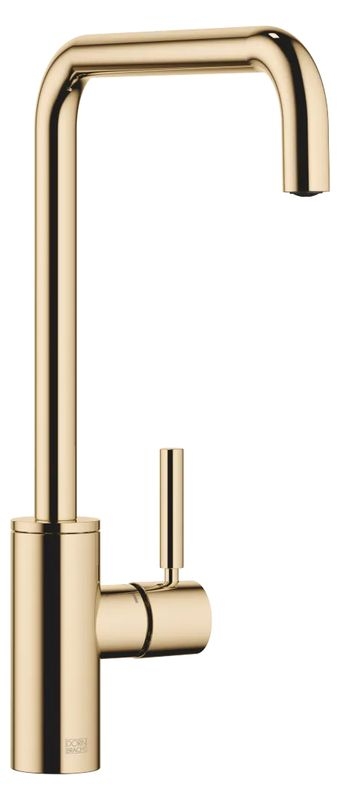 Dornbracht META SQUARE single lever mixer for sink/professional shower, high pressure, brass (23kt gold), 33826861-09