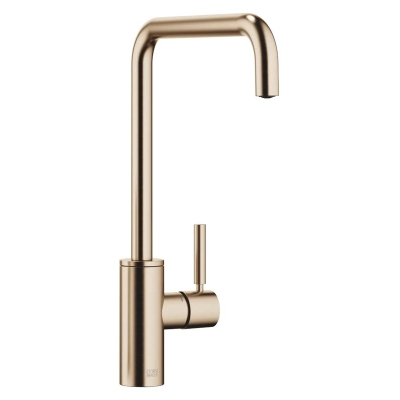 Dornbracht META SQUARE single lever mixer for sink/professional shower, high pressure, brushed champagne, 33826861-46