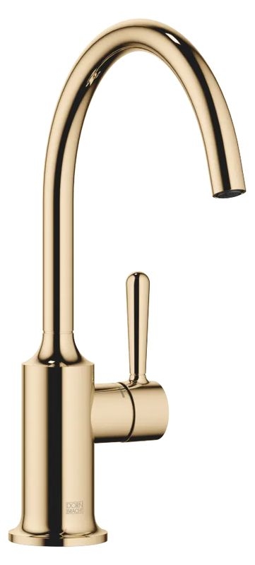 Dornbracht VAIA single lever mixer, high pressure, brass (23kt gold), 33800809-09