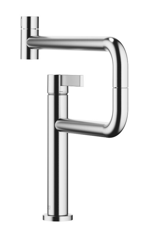 Dornbracht Tara Ultra Pivot single lever mixer, high pressure, brushed chrome, 33845875-93